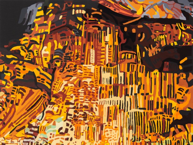 「石灰華の滝」