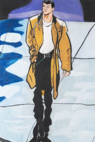 「やまぶきいろのコートの男」