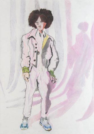 「ピンクのスーツの男」