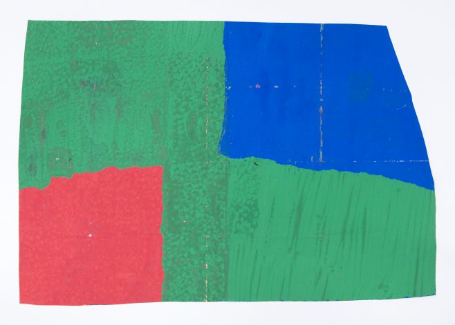 「緑と青と赤の絵 | 表」