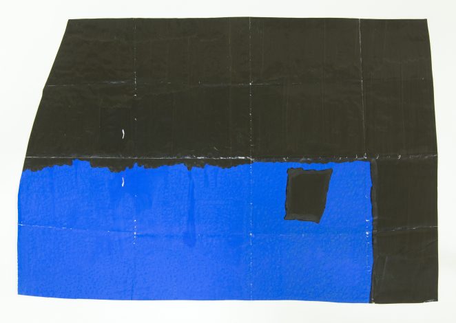 「緑と青と赤の絵 | 裏」