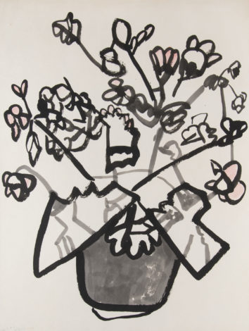 「花とカゴ」