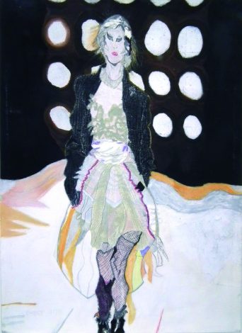 「イヴ・サンローラン」紙にパステル、他  550x396mm 2015